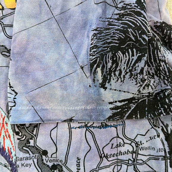 Vintage Single Stitch Florida All Over Print Hanes Heavyweight T Shirt Large - Picture 5 of 7